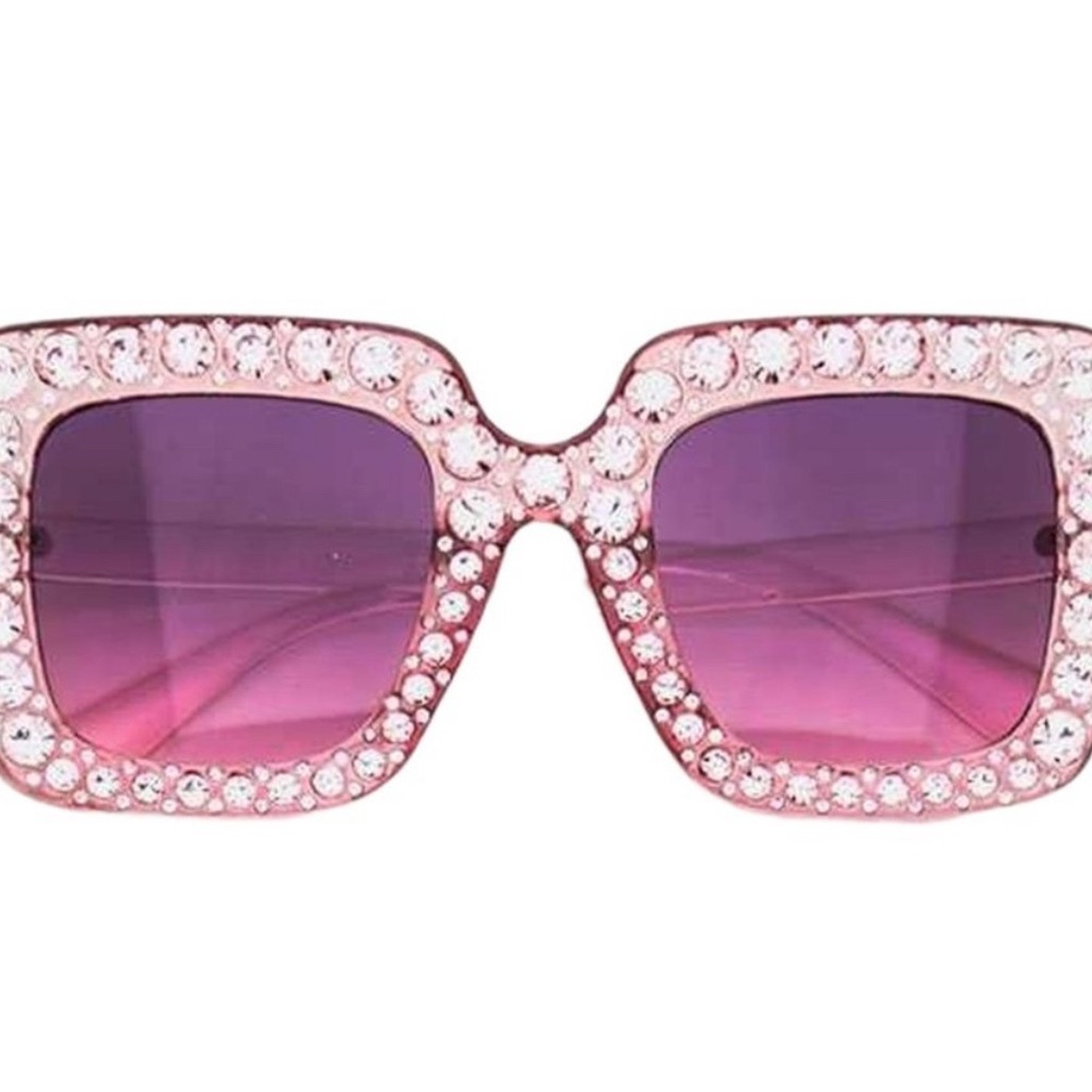 NWT Oversized Crystal Sunglasses